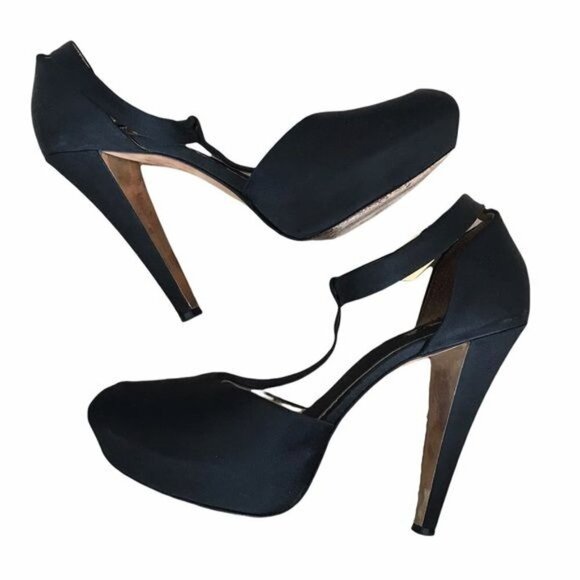 Report Signature Black Gold Stiletto High Heels - Picture 2 of 8